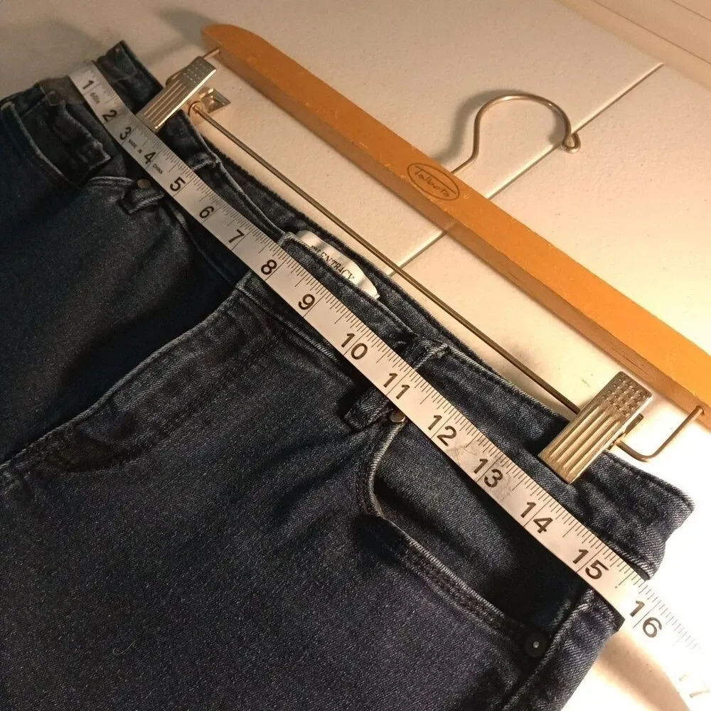 Ellen Tracy Denim Skinny Jeans Women's 10 Blue Refined Mid Rise Dark Wash
